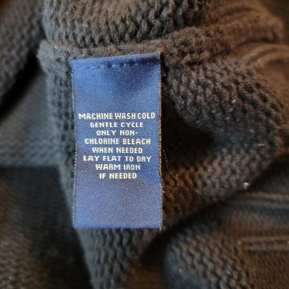 Polo Jeans Company Mens Ralph Lauren Sz XXL Dark Blue Quarter Zip Sweater Y2K - Picture 8 of 9